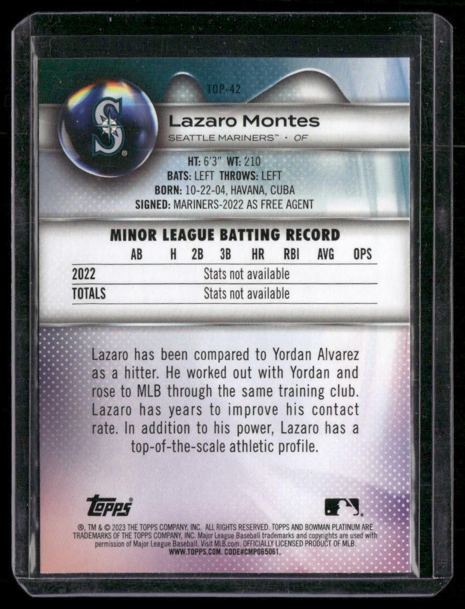 2023 Bowman Platinum #TOP-42 Lazaro Montes Top Prospects