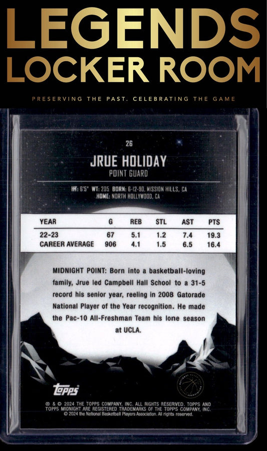 2023-24 Topps Midnight #26 Jrue Holiday