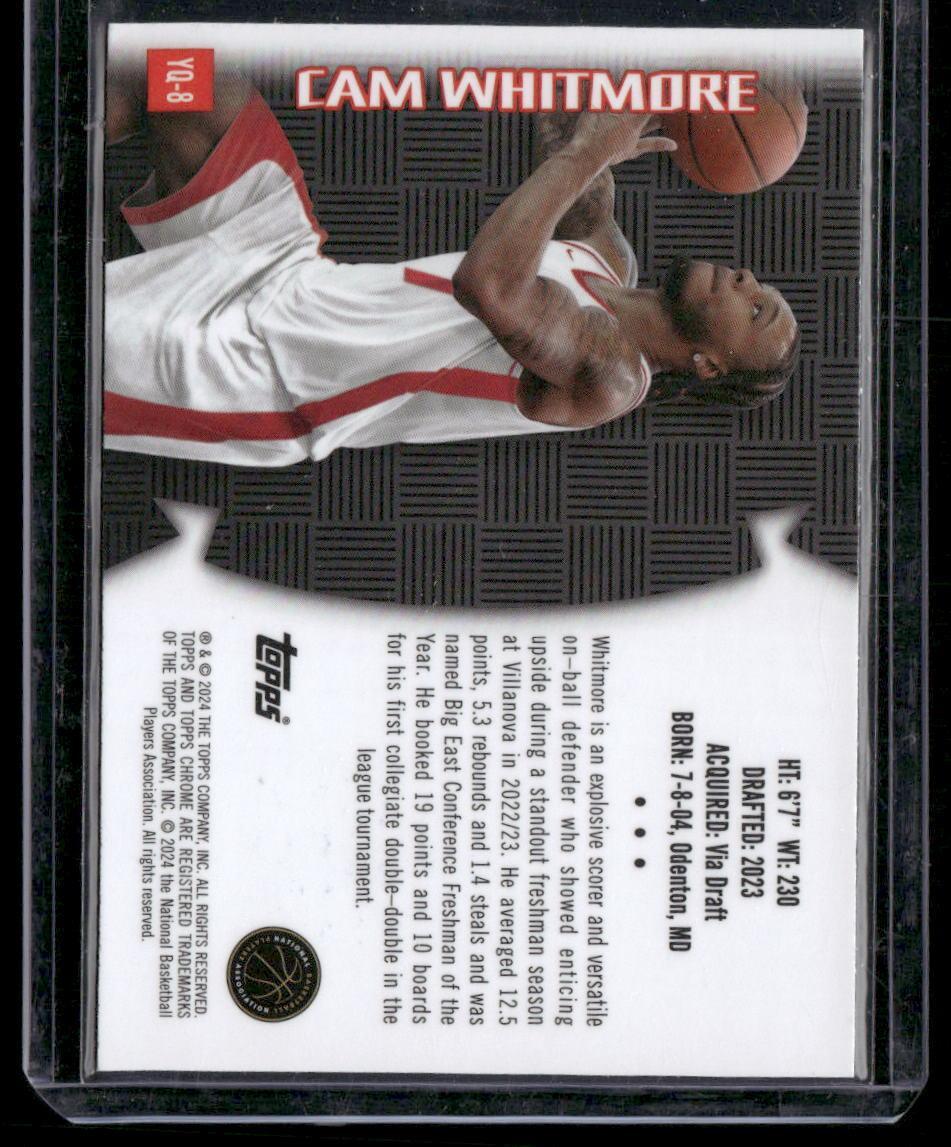 2023-24 Topps Chrome #YQ-8 Cam Whitmore Youthquake