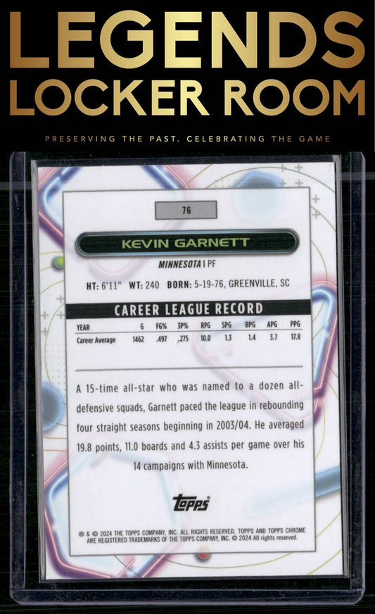 2023-24 Topps Chrome Cosmic #76 Kevin Garnett