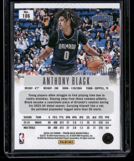 2023-24 Panini Prizm Deca #106 Anthony Black