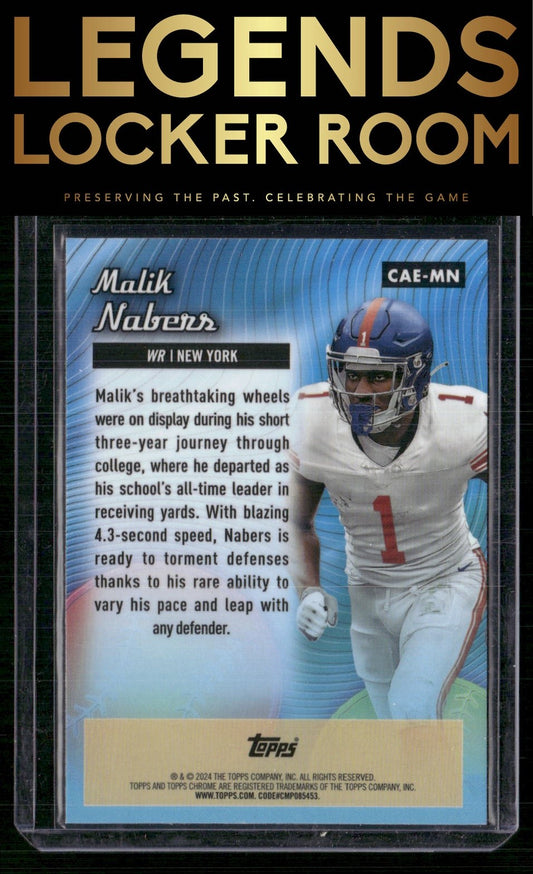 2024 Topps Chrome #CAE-MN Malik Nabers Chrome All-Etch