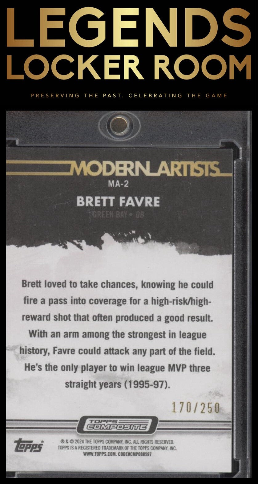 2023 Topps Composite #MA-2 Brett Favre Modern Artists Green #/250