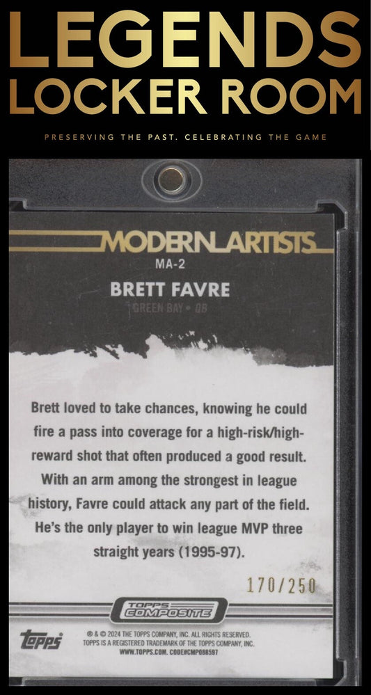 2023 Topps Composite #MA-2 Brett Favre Modern Artists Green #/250