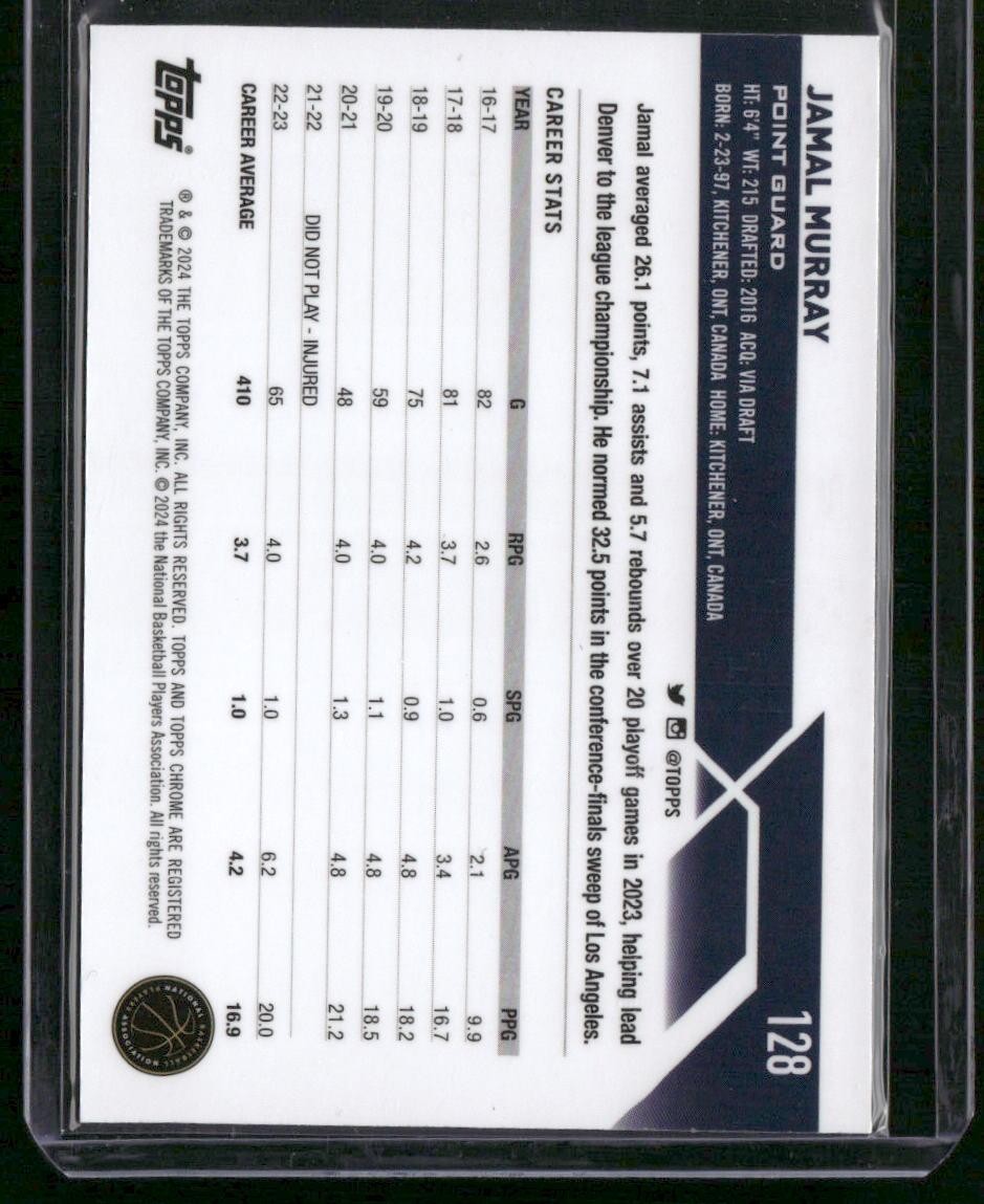 2023-24 Topps Chrome #128 Jamal Murray