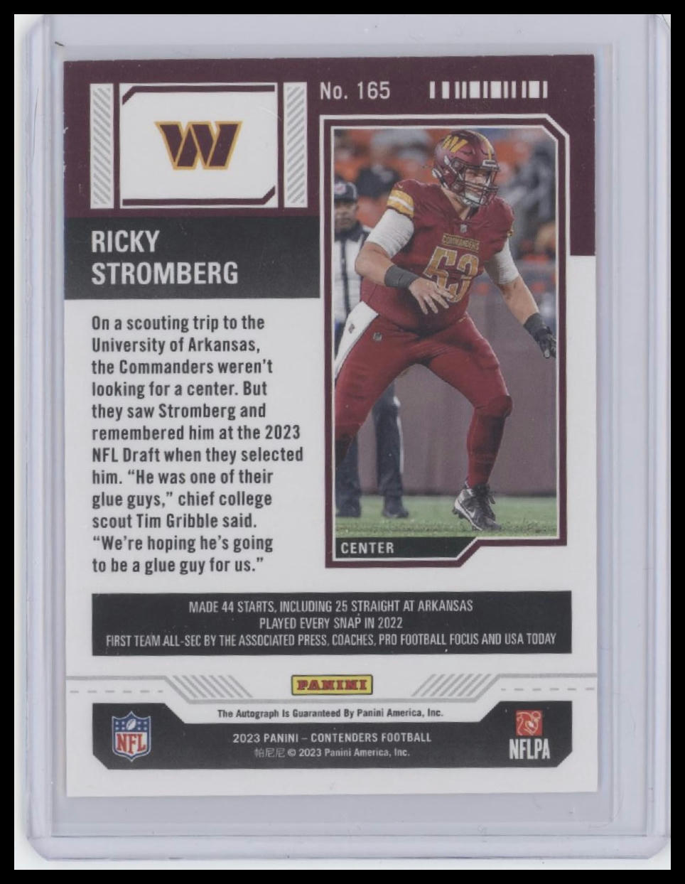 2023 Panini Contenders #165 Ricky Stromberg Autograph