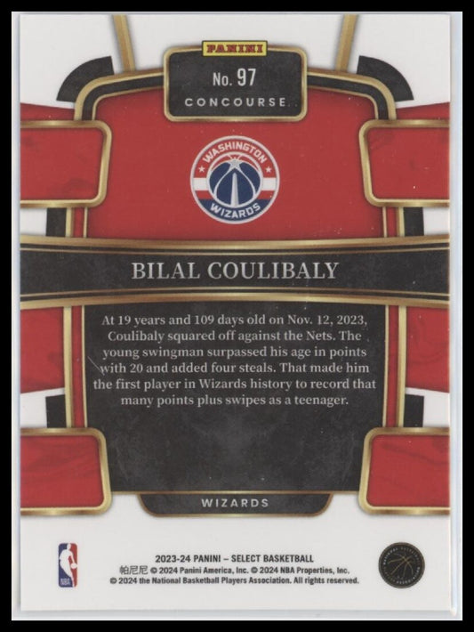 2023-24 Panini Select #97 Bilal Coulibaly Blue (Retail Base)