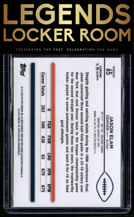 2024 Topps Chrome #65 Jason Elam Refractor