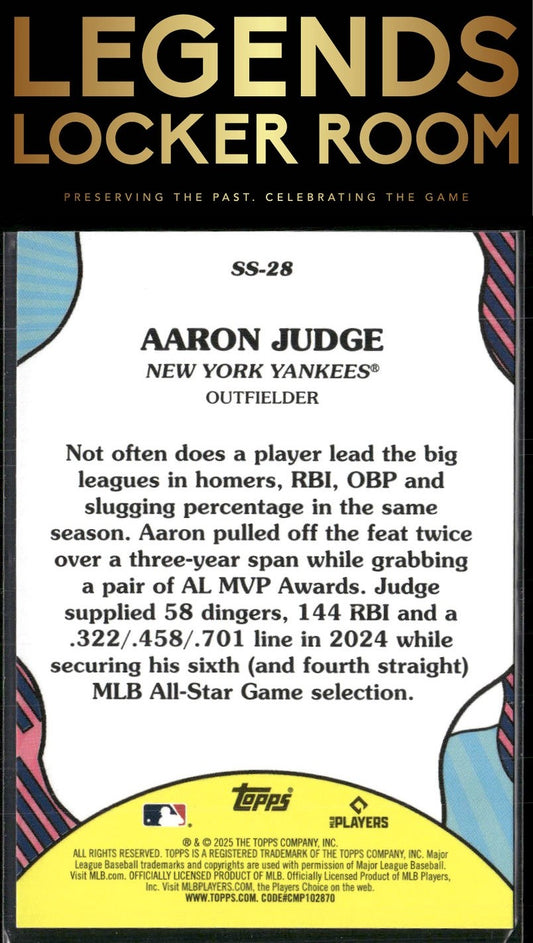 2025 Topps #SS-28 Aaron Judge Summer Superstars