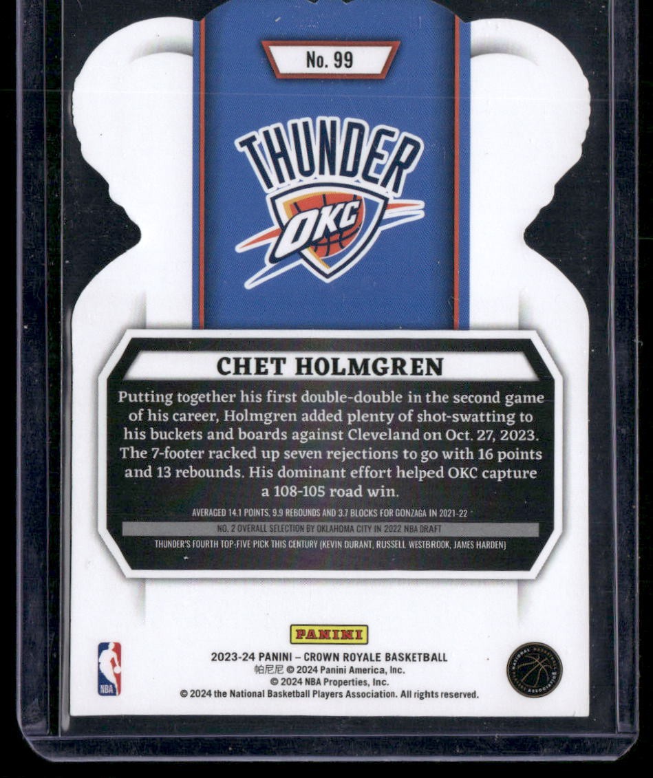 2023-24 Panini Crown Royale #99 Chet Holmgren