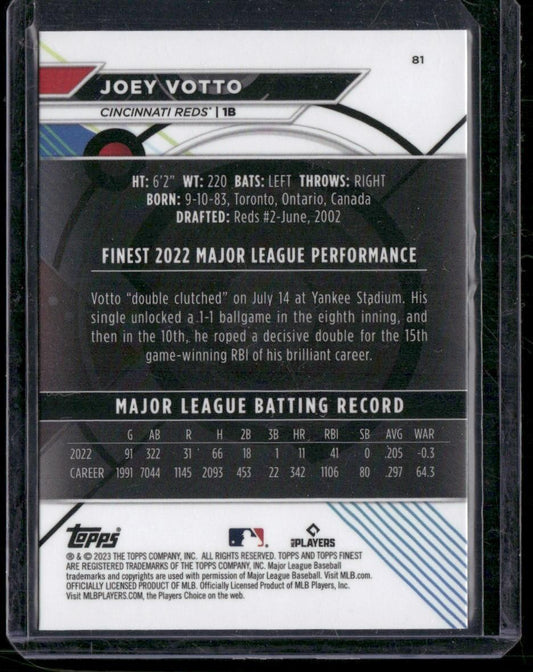 2023 Finest #81 Joey Votto