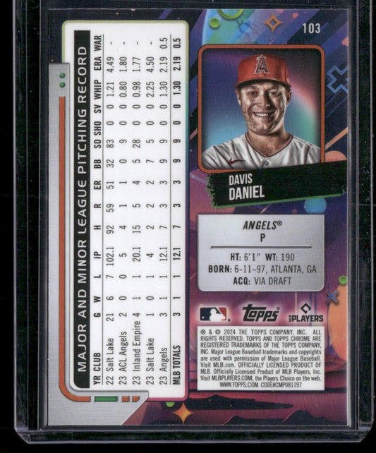 2024 Topps Chrome Cosmic #103 Davis Daniel