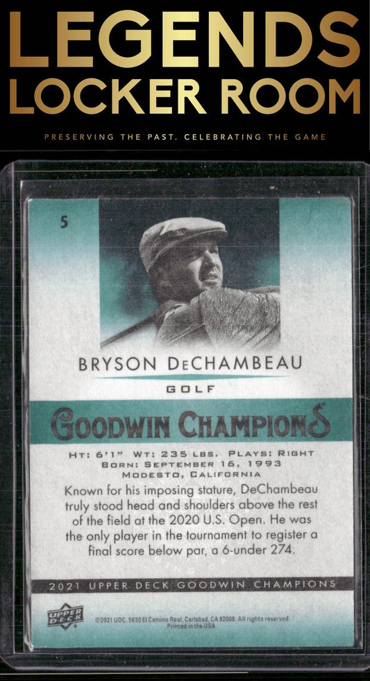 2021 Upper Deck Goodwin Champions #5 Bryson DeChambeau