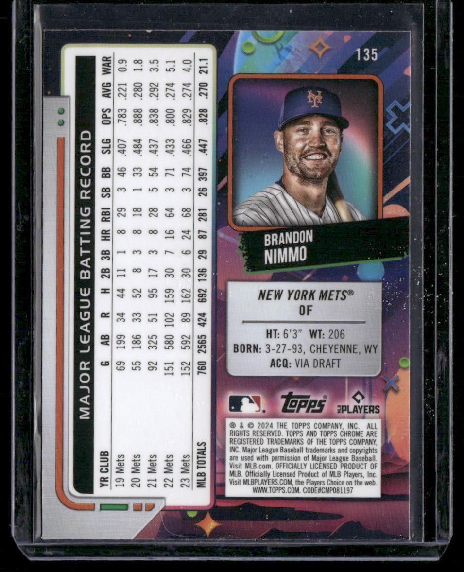 2024 Topps Chrome Cosmic #135 Brandon Nimmo