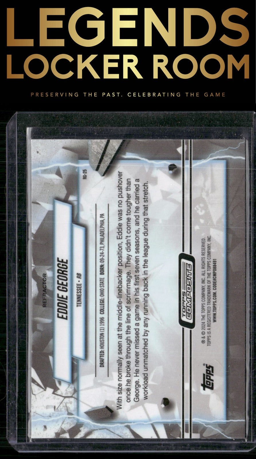 2023 Topps Composite #RG-25 Eddie George Resurgence Grounded Refractor