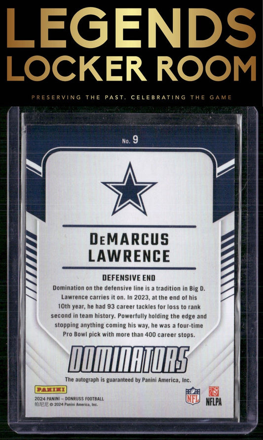 2024 Donruss #9 DeMarcus Lawrence Dominators Autographs #/299