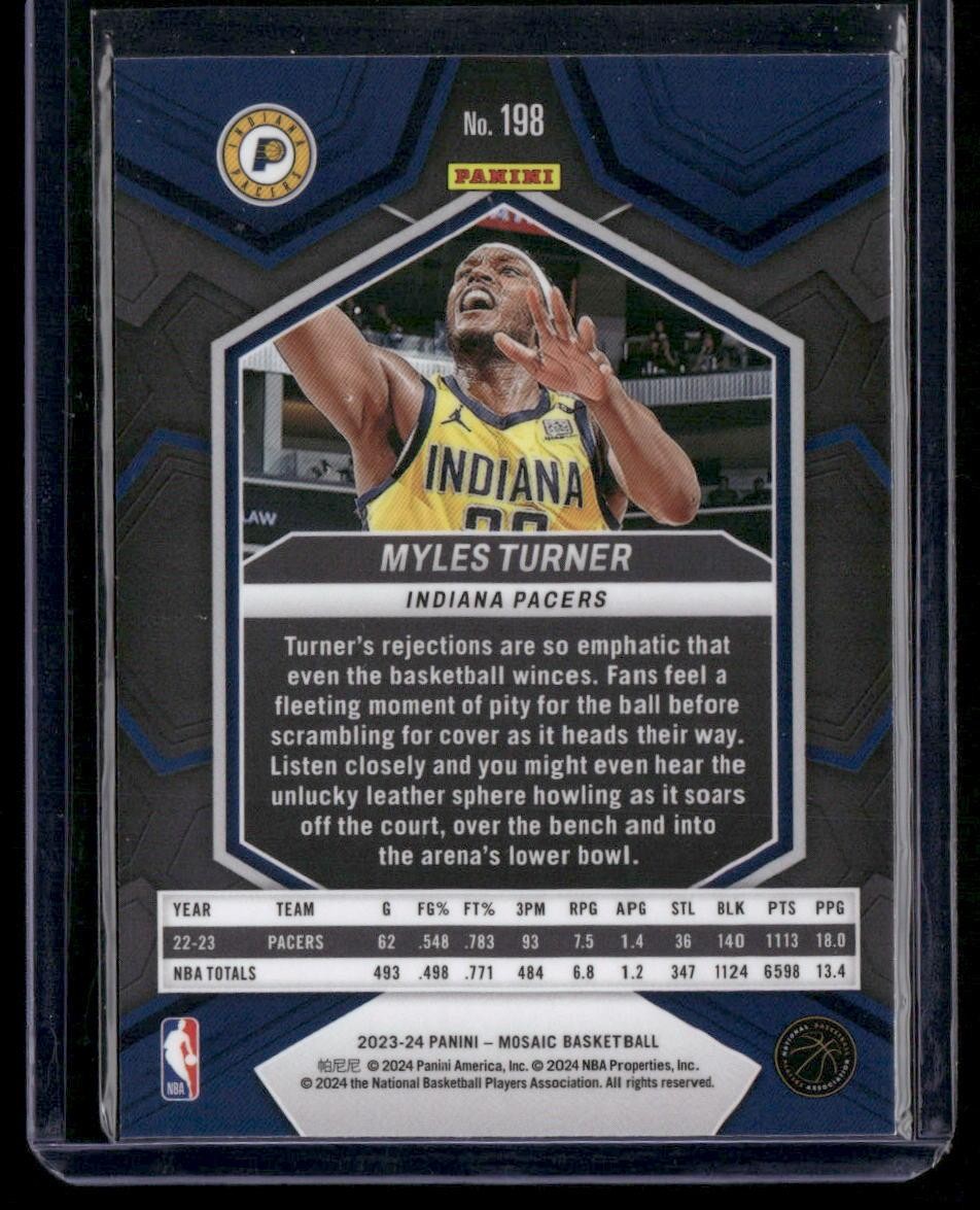 2023-24 Panini Mosaic #198 Myles Turner