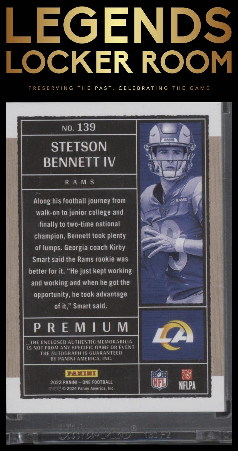 2023 Panini One #139 Stetson Bennett IV #/99