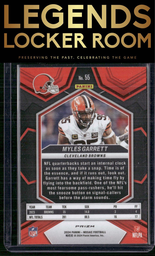 2024 Panini Mosaic #55 Myles Garrett Honeycomb