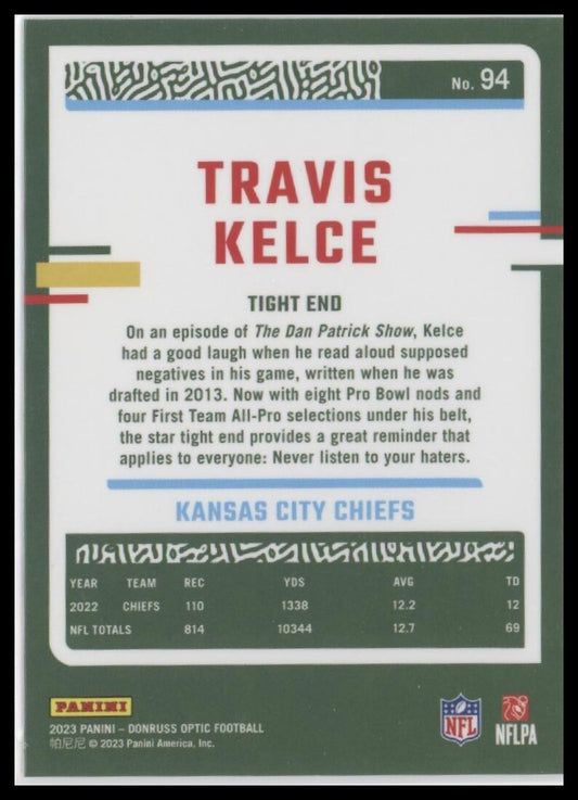 2023 Donruss Optic #94 Travis Kelce