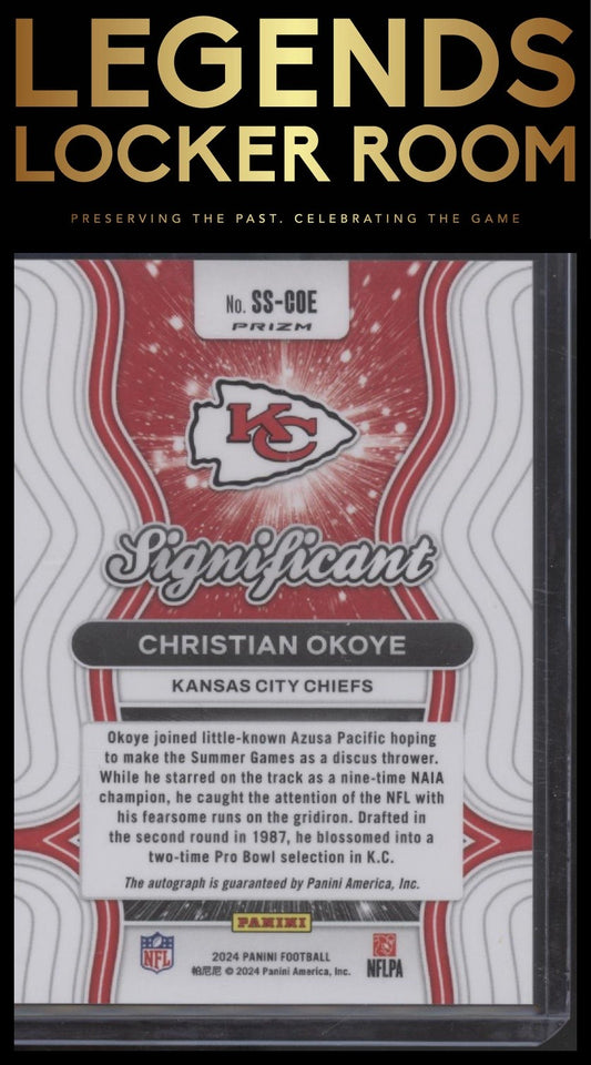 2024 Panini Prizm #SS-COE Christian Okoye Significant Signatures