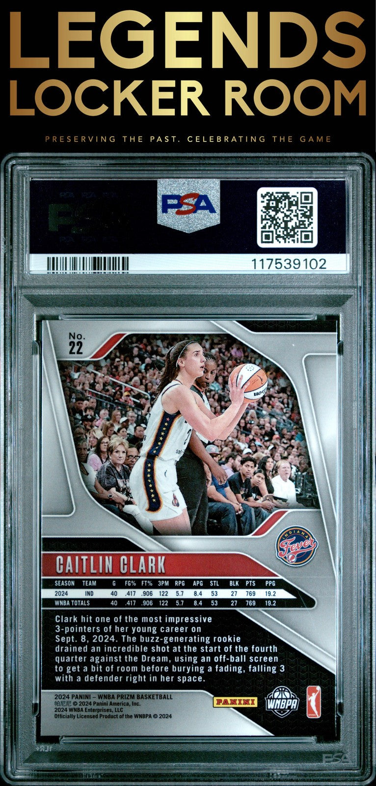 2024 Panini Prizm Wnba #22 Caitlin Clark PSA 9