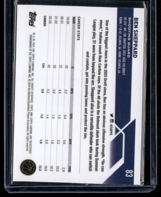 2023-24 Topps Chrome #83 Ben Sheppard