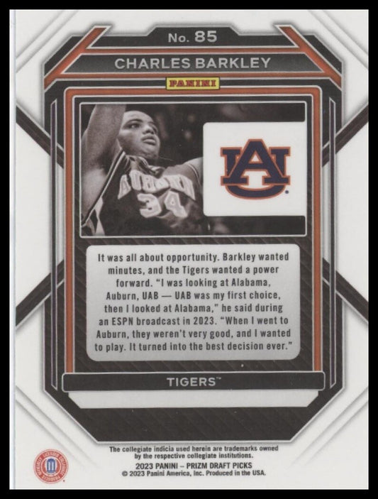 2023 Panini Prizm Draft Picks #85 Charles Barkley