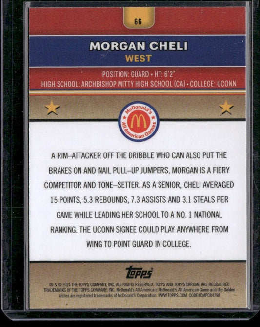 2024 Topps Chrome McDonald's All-American #66 Morgan Cheli