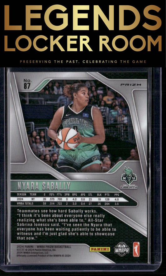 2024 Panini Prizm WNBA #87 Nyara Sabally Silver Prizms