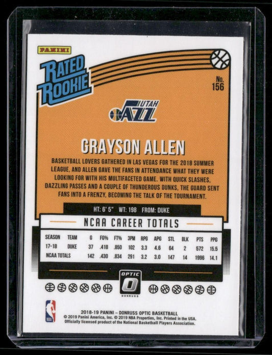 2018-19 Donruss #156 Grayson Allen