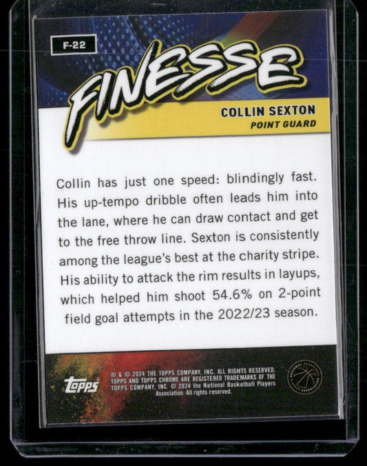 2023-24 Topps Chrome #F-22 Collin Sexton Finesse