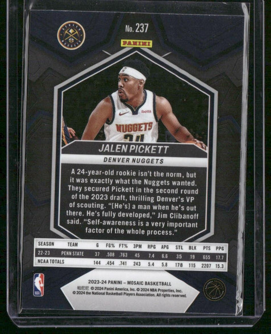 2023-24 Panini Mosaic #237 Jalen Pickett