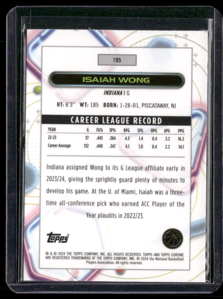2023-24 Topps Chrome Cosmic #195 Isaiah Wong