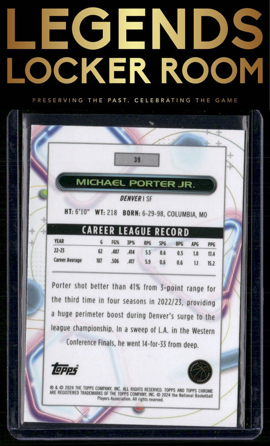 2023-24 Topps Chrome Cosmic #39 Michael Porter Jr.