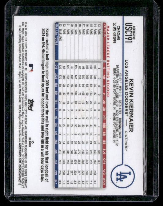 2024 Topps Chrome Update #USC191 Kevin Kiermaier Refractors