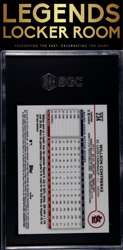 2024 Topps Chrome #234 Willson Contreras Ref. SGC 9