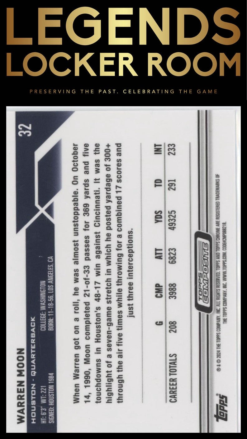 2023 Topps Composite #32 Warren Moon Topps Chrome Negative Refractor