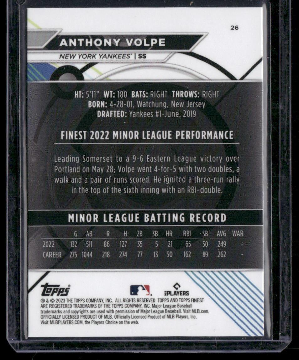 2023 Finest #26 Anthony Volpe
