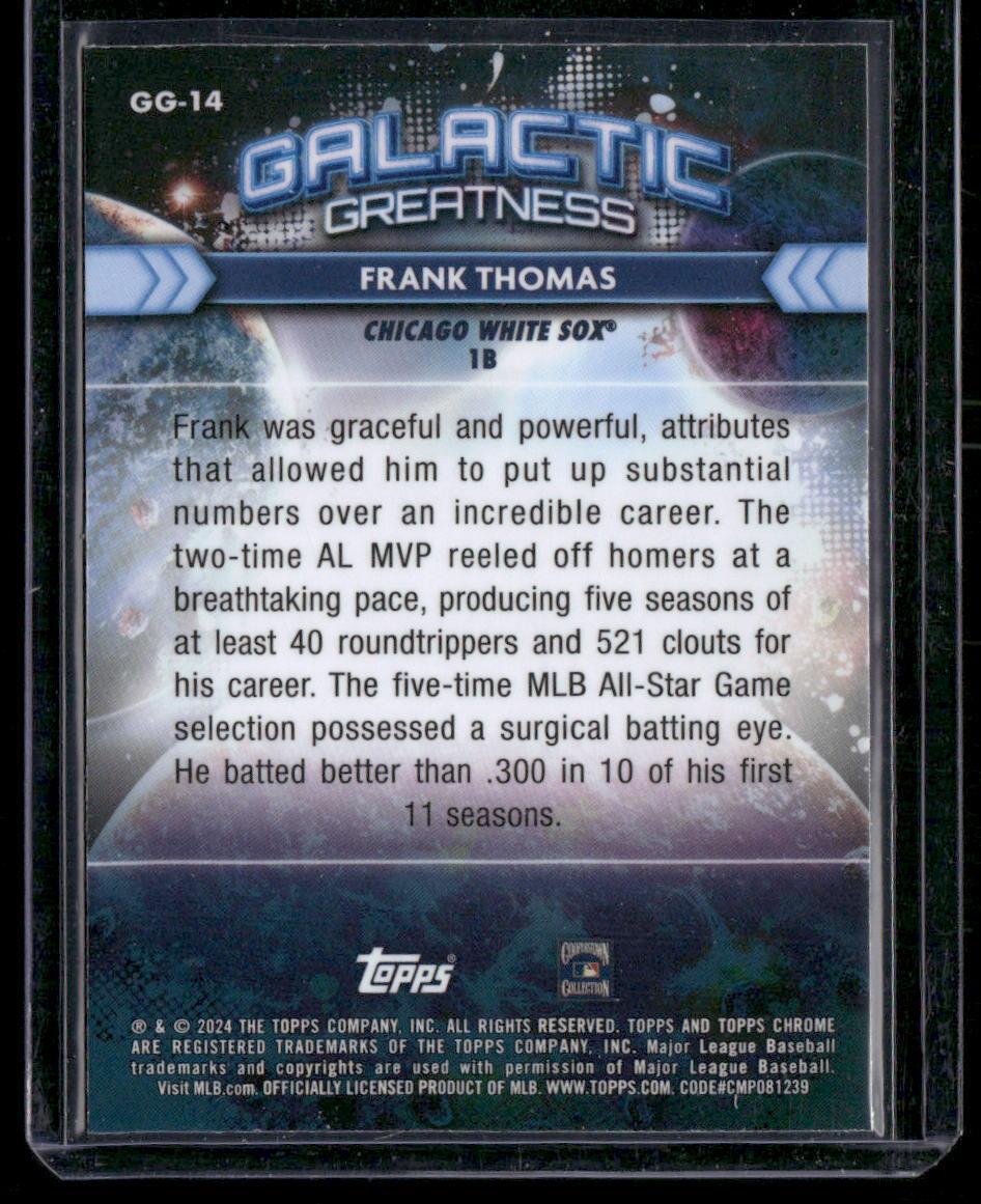 2024 Topps Chrome Cosmic #GG-14 Frank Thomas Galactic Greatness