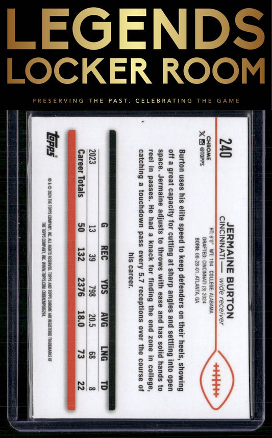2024 Topps Chrome #240 Jermaine Burton