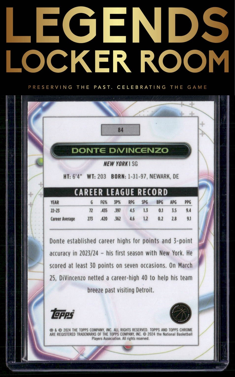 2023-24 Topps Chrome Cosmic #84 Donte DiVincenzo