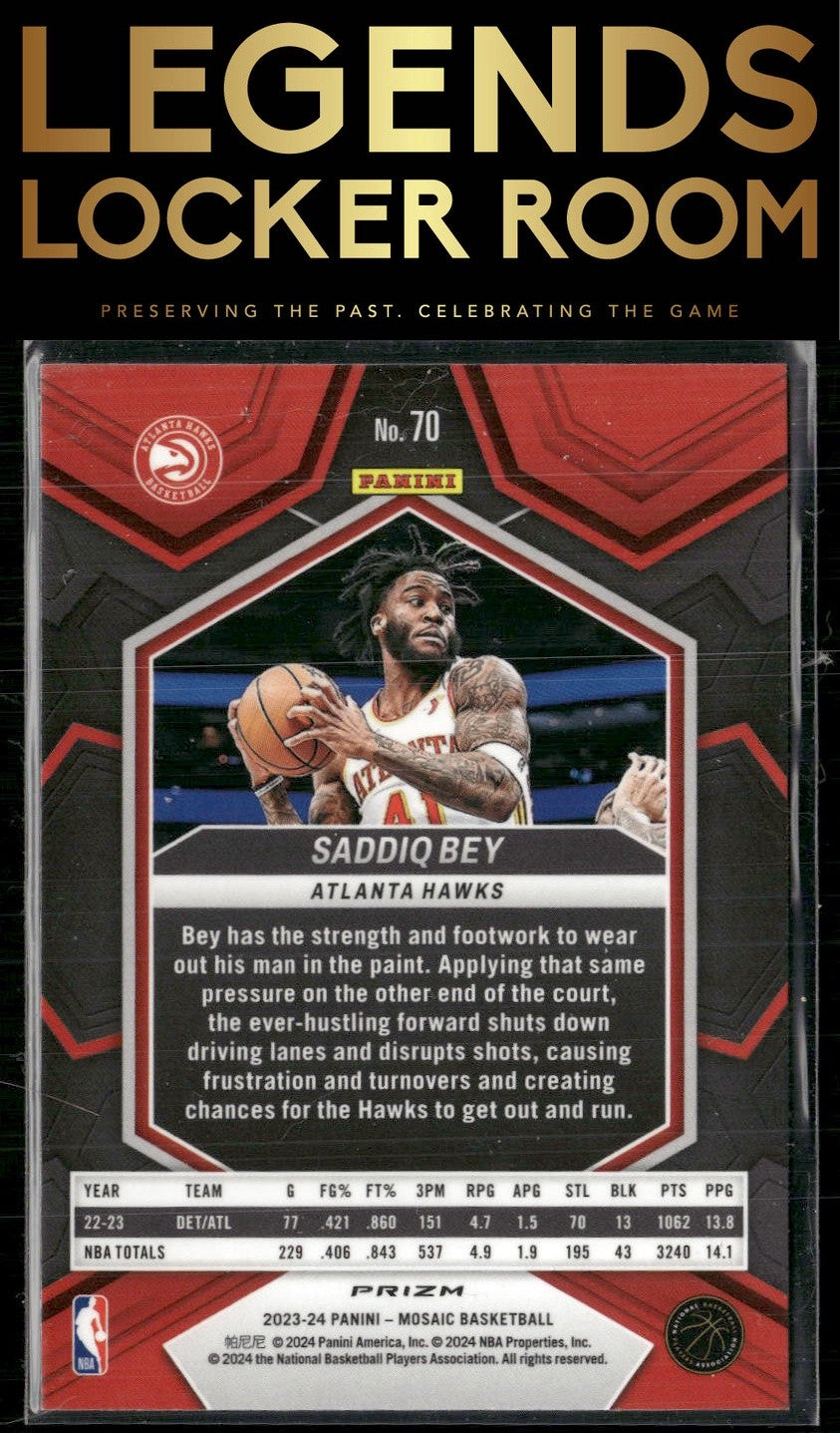 2023-24 Panini Mosaic #70 Saddiq Bey Red