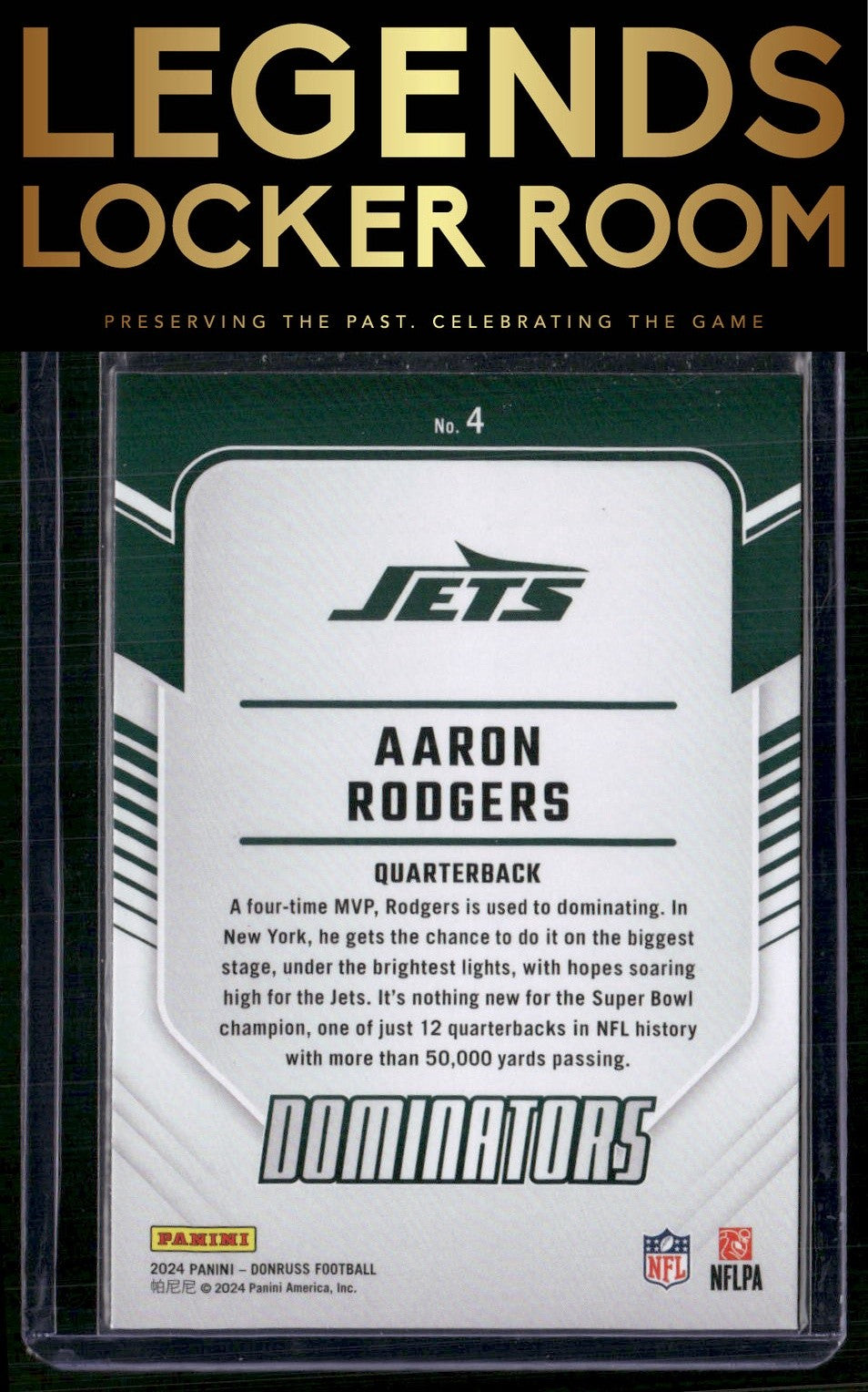 2024 Donruss #4 Aaron Rodgers Dominators