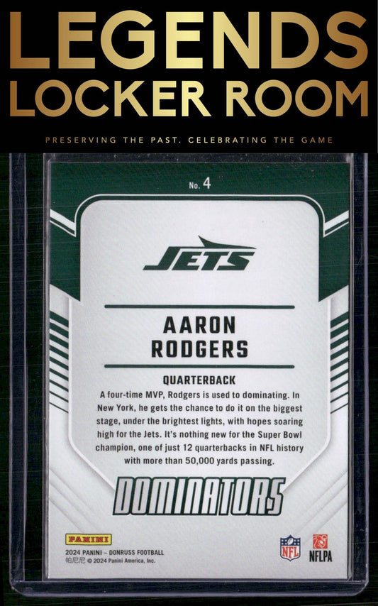 2024 Donruss #4 Aaron Rodgers Dominators