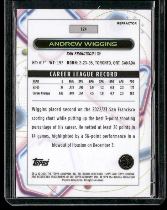 2023-24 Topps Chrome Cosmic #124 Andrew Wiggins Refractors