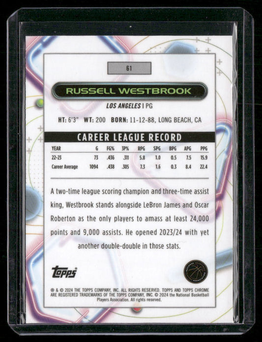 2023-24 Topps Chrome Cosmic #61 Russell Westbrook