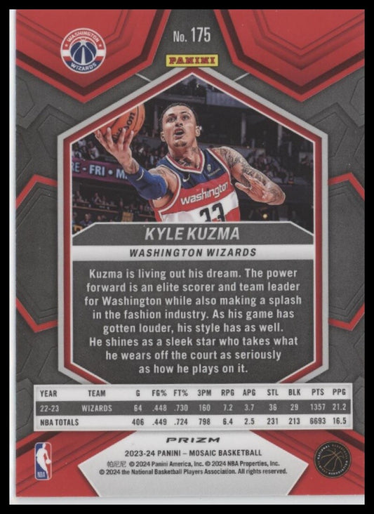2023-24 Panini Mosaic #175 Kyle Kuzma Silver Disco