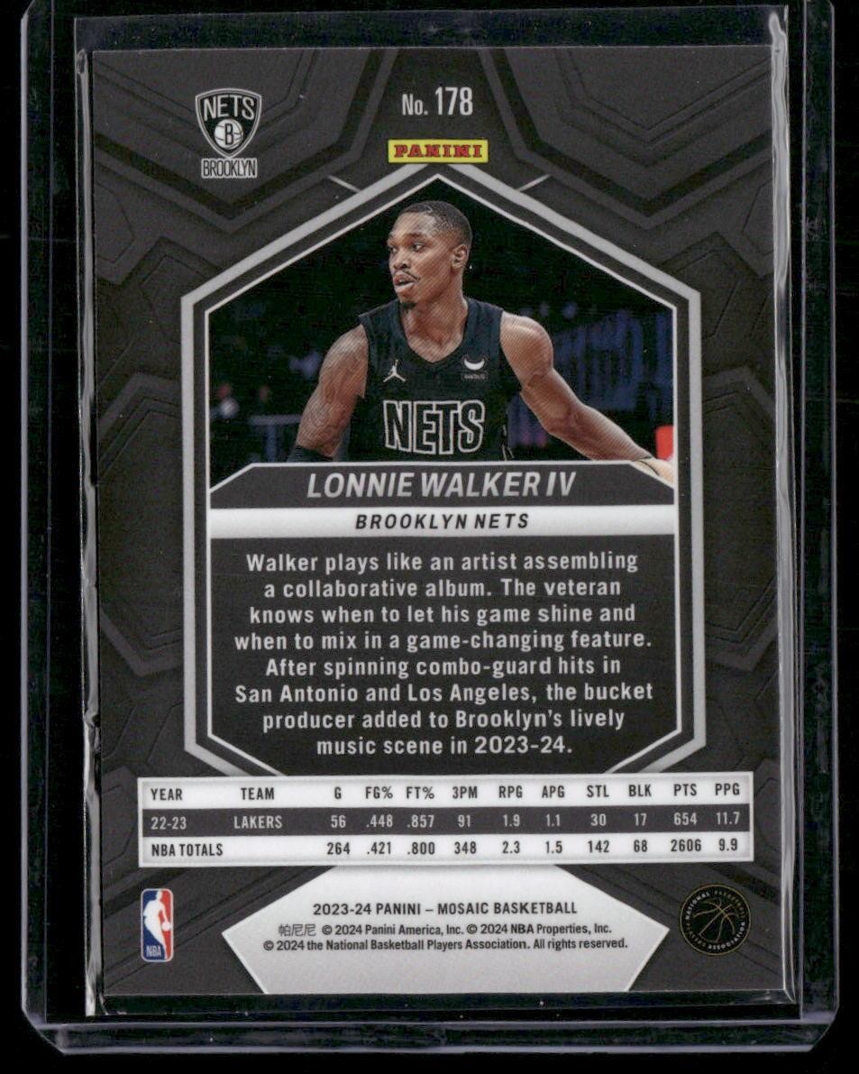 2023-24 Panini Mosaic #178 Lonnie Walker IV