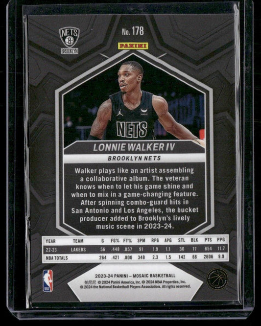 2023-24 Panini Mosaic #178 Lonnie Walker IV